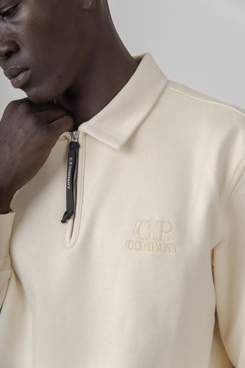 Felpa Polo Diagonal Raised Bianco Off Uomo - 3