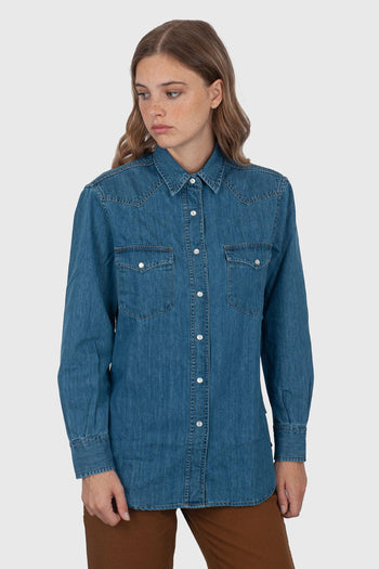 Camicia Denim Denim Medio Donna - 4