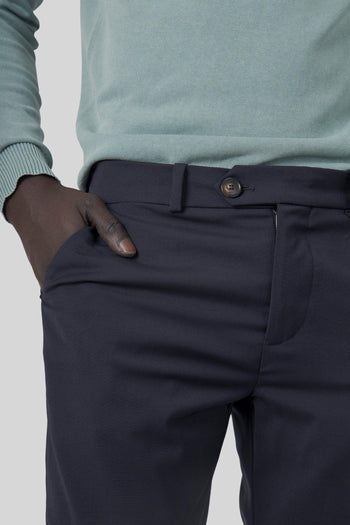 Summer Wooltech Chino Pant Blu Scuro Uomo - 2