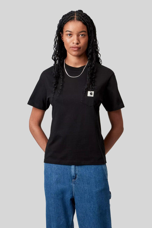 Wip W' S/s Pocket T-shirt Nero Donna