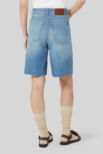 Max Mara Bermuda In Denim Ozono Blu Chiaro Donna - 3