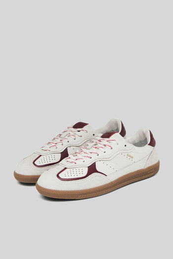 Sneaker Tb.490 Rife In Pelle Bianco/bordeaux Donna - 3