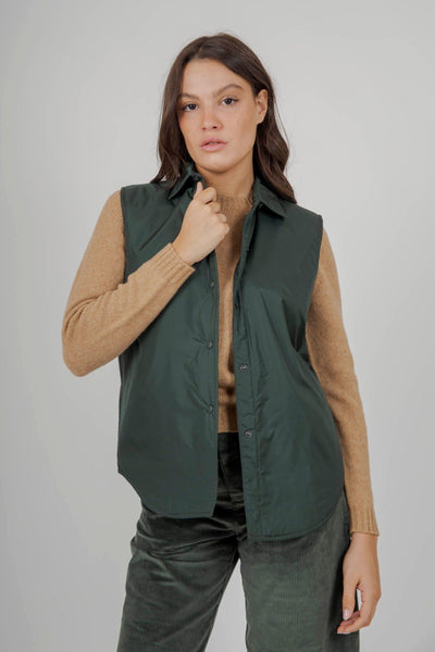 Gilet Dot Verde Scuro Donna