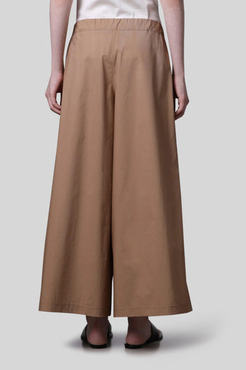 Pantalone Ampio Cropped Marrone Donna - 4
