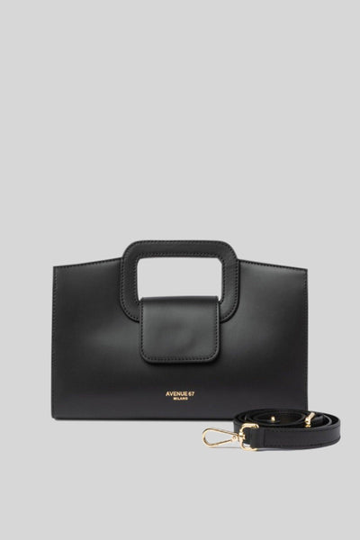 Pochette Square Leather Nero Donna