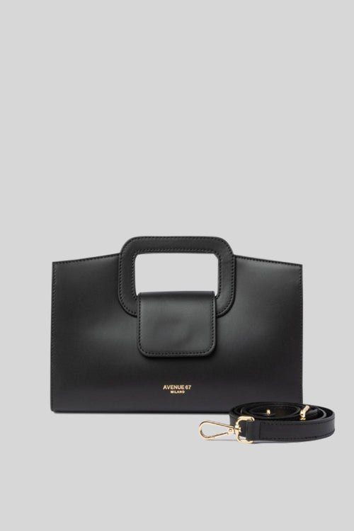 Pochette Square Leather Nero Donna