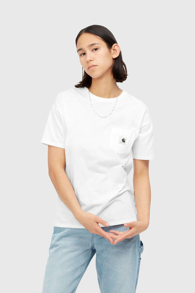 Wip W' S/s Pocket T-shirt Bianco Donna