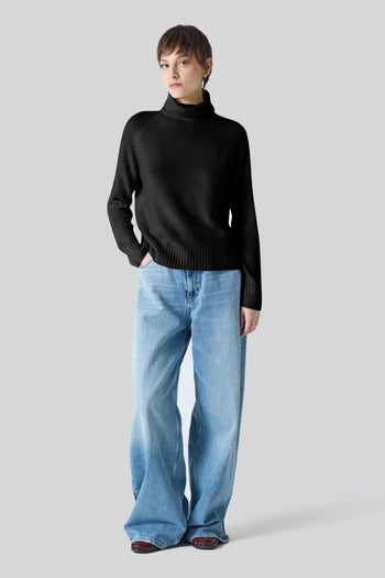 Maglia Dolcevita Sylviana Nero Donna - 4