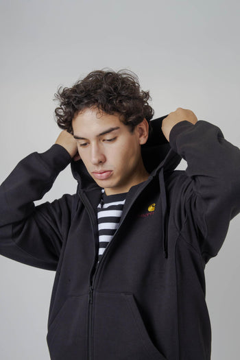 Wip Hooded American Script Jacket Nero Uomo - 6