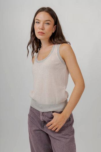 Canotta Rosa Chiaro Donna - 5