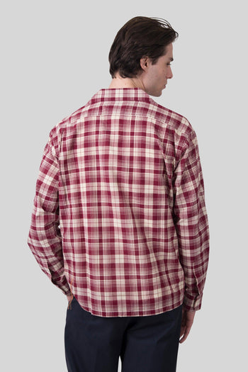 Camicia Baker Bowling Rosso Uomo - 3