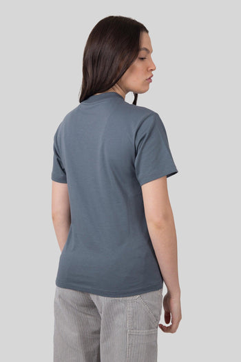 Wip T-shirt W' S/s Pocket Heart Petrolio Donna - 3