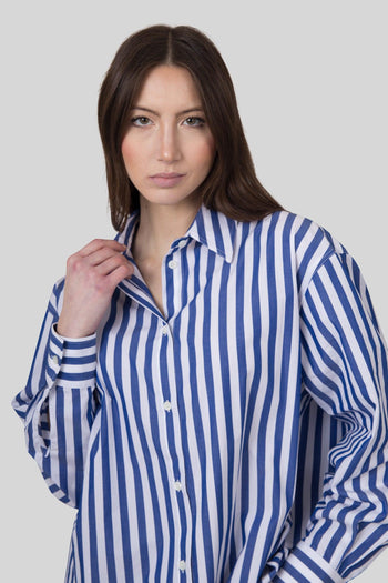 Camicia Over Sister Bianco/blu/rosso Donna - 6