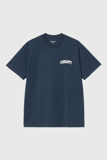 Wip T-shirt S/s University Script Blu Navy Uomo - 4