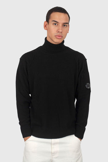 Maglia Lambswool Grs Turtleneck Knit Nero Uomo - 5