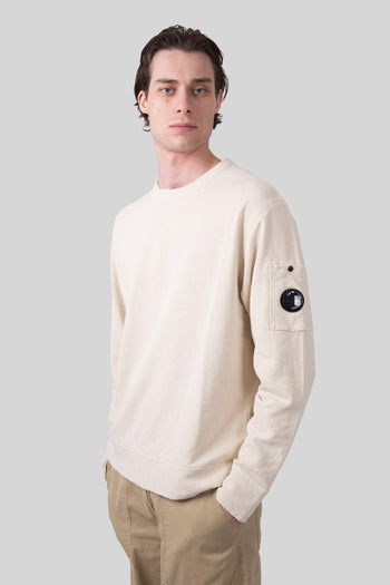 Felpa Crewneck Malfilé Ecru Uomo - 3