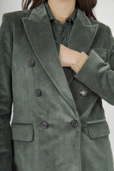 Giacca Ari Doppiopetto Verde Donna