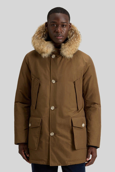 Arctic Parka In Ramar Cloth Con Pelliccia Removibile Caffe' Uomo