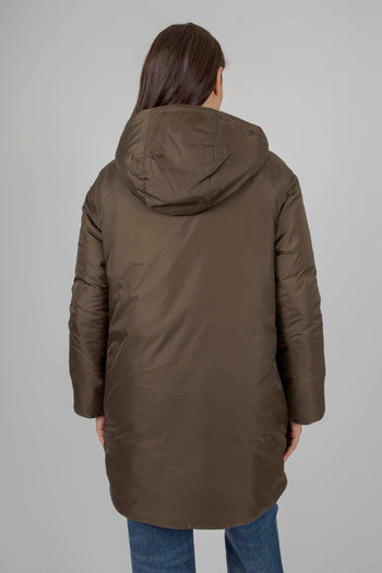 Parka Americano Verde Militare Donna - 3