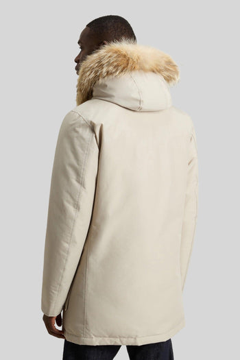 Arctic Parka In Ramar Cloth Con Pelliccia Removibile Bianco Off Uomo - 3