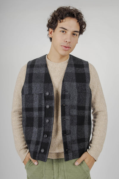 Mackinaw Wool Vest Grigio/Nero Uomo