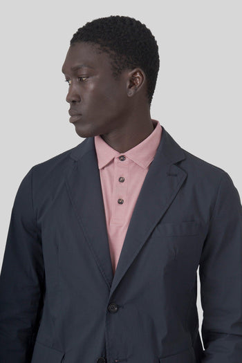 Blazer Kuki Light In Popeline Comfort Blu Uomo - 2