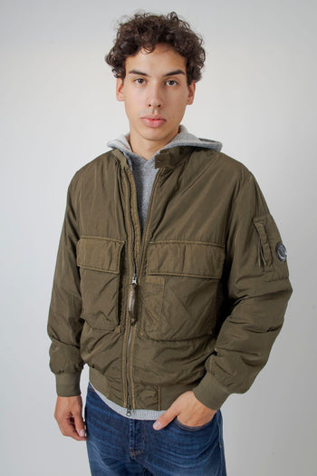 Giubbotto Bomber Chrome-r Verde Militare Uomo - 3