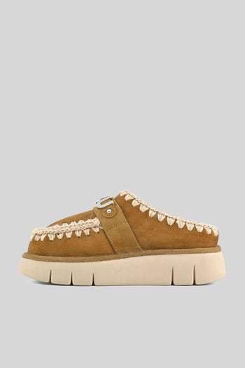 Bounce Clog Metal Logo Cognac Donna - 5