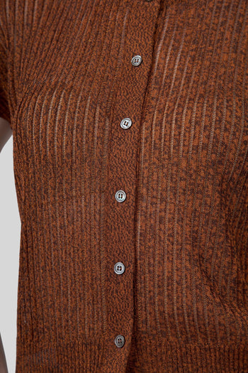 Maglia Costa Lurex Ruggine Donna - 4