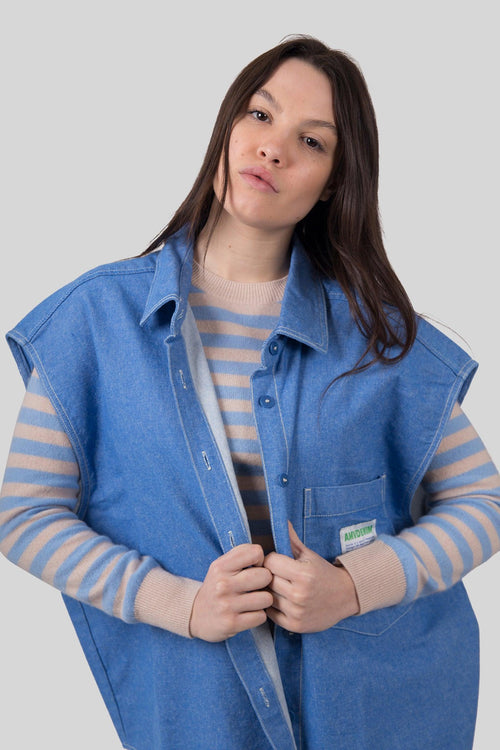 Camicia Pusway Blu Chiaro Donna