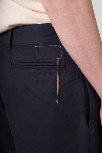Pantalone New York Con Pences Blu Uomo - 2