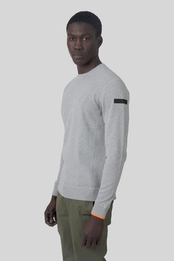 Fleece Round Knit Grigio Chiaro Uomo - 3