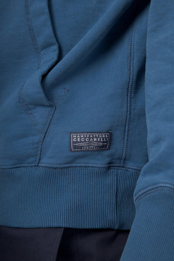 Felpa Hooded Avio Uomo - 6