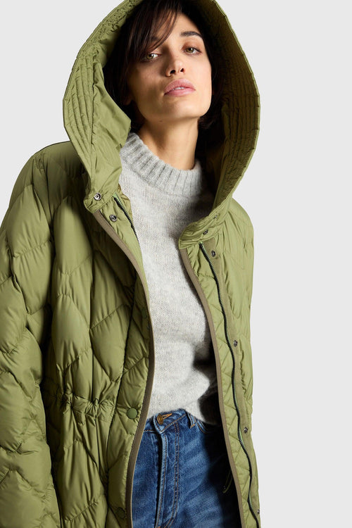 Parka Heritage Con Cappuccio Verde Militare Donna - 2