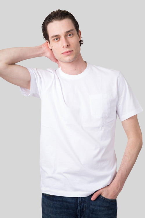 T-shirt In Jersey Di Cotone Bianco Uomo