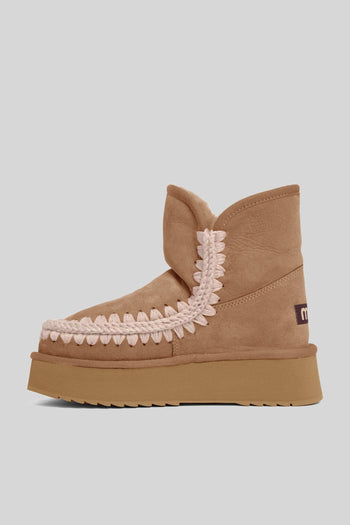 Platform Boot Suede Marrone Chiaro Donna - 5