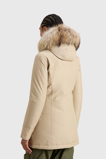 Arctic Parka In Ramar Cloth Con Pelliccia Rimovibile Beige Chiaro Donna - 4