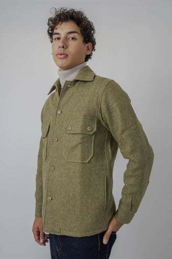 Overshirt Wool Pepper Verde Chiaro Uomo - 6