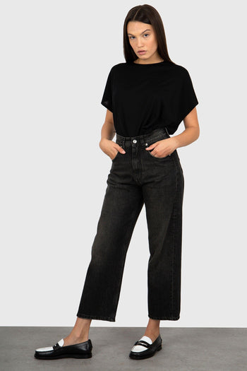 Jeans Regular Uma Nero Donna - 4