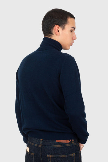 Maglia Dolcevita Staff Blu Navy Uomo - 4