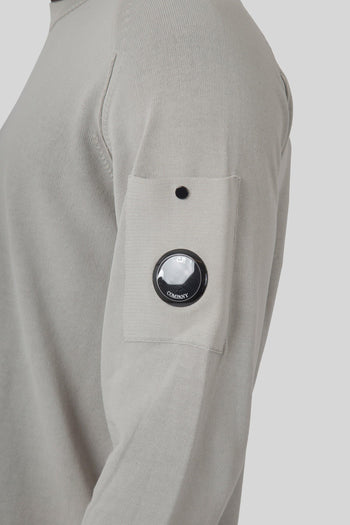 Maglia Cotton Crepe Crewneck Lens Tortora Uomo - 2