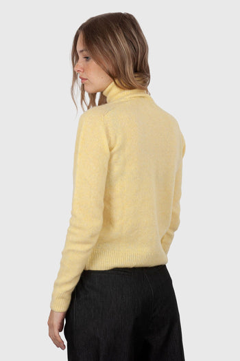 Maglia Dolcevita Cashmere/seta Giallo Donna - 4