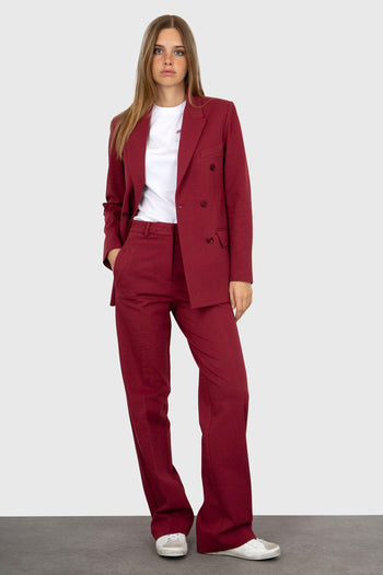 Giacca Doppio Petto Bordeaux Donna - 8