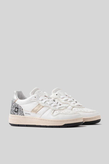 Sneaker Court 2.0 Vintage Calf Bianco/argento Donna - 3