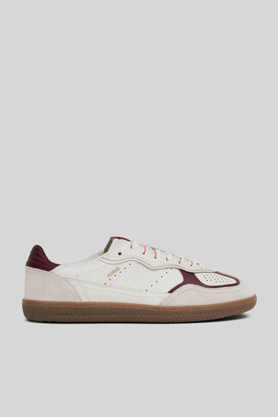 Sneaker Tb.490 Rife In Pelle Bianco/bordeaux Donna