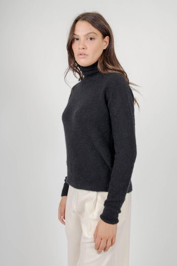 Maglia Dolcevita Cashmere/seta Nero Donna - 3