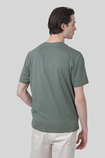 T-shirt 30/1 Jersey Logo Patch Verde Uomo - 5