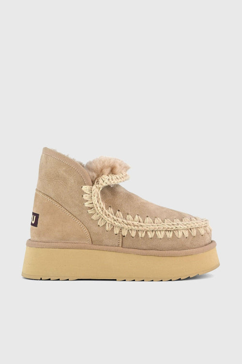 Stivaletto Mini Eskimo Platform Cammello Donna