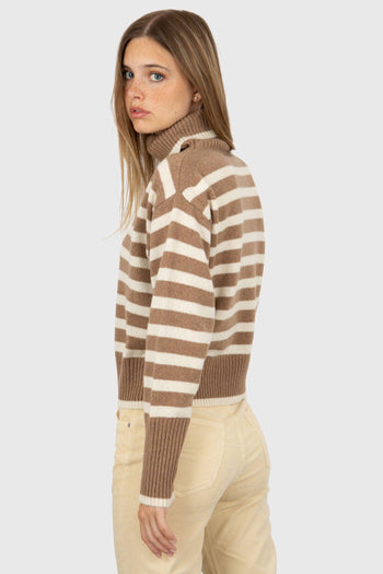 Maglia Dolcevita Odette Beige Donna - 6