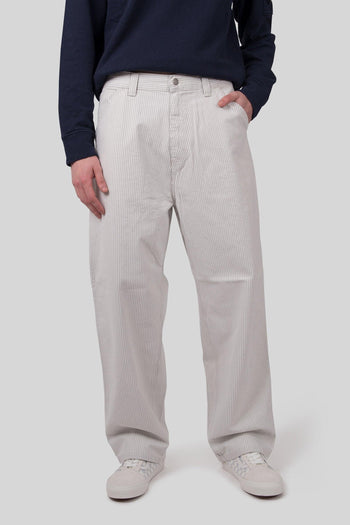 Wip Mercer Single Knee Pant Stripe Bianco/grigio Uomo - 7
